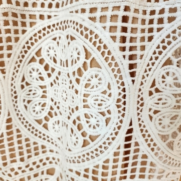 Two Sisters the Label Annabelle White Crochet Lace Dress Boho Birthday Wedding - Picture 14 of 16